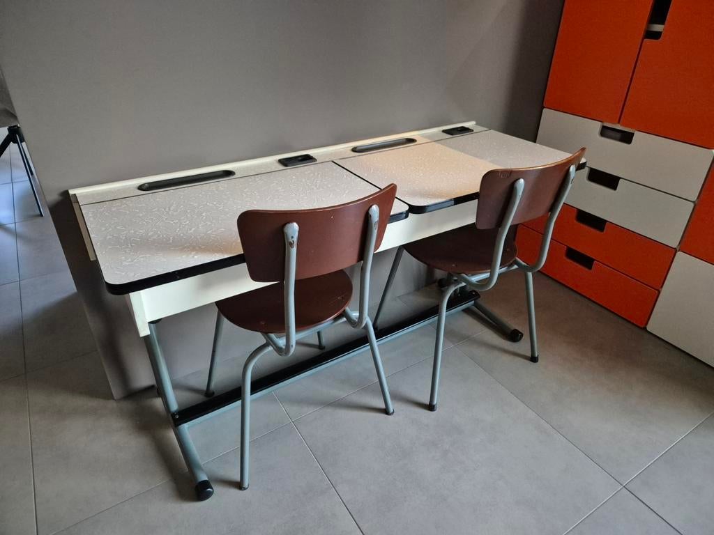 Schoolbankje retro, Huis en Inrichting, Ophalen