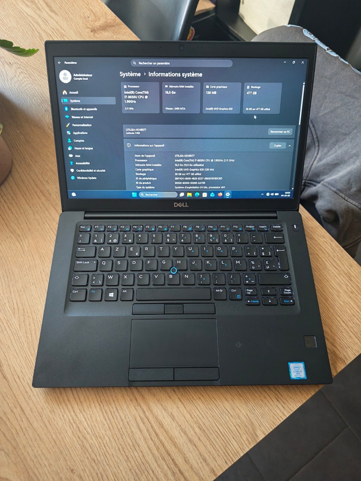 dell latitude 7490 14" gamme pro, Computers en Software, Ophalen of Verzenden, SSD