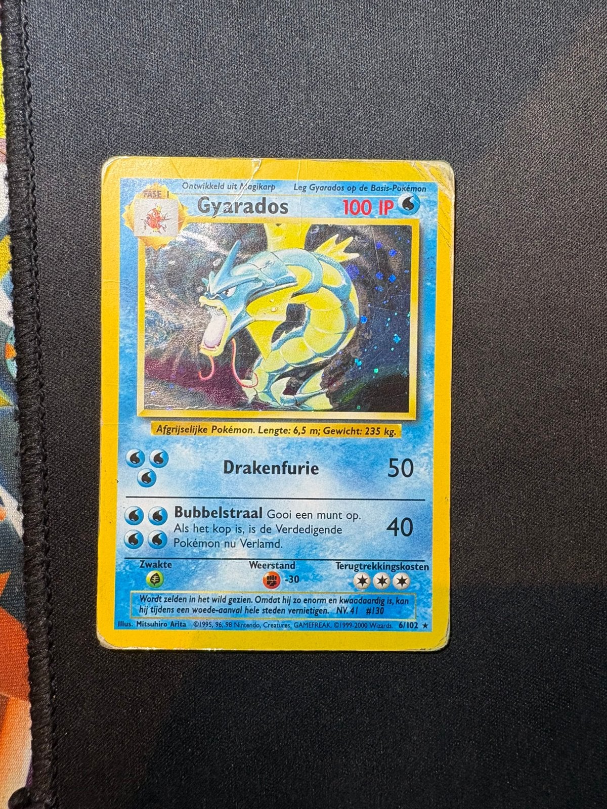Gyarados 6/102 base set NL Pokémon kaart, Hobby en Vrije tijd, Verzamelkaartspellen | Pokémon, Ophalen of Verzenden, Zo goed als nieuw