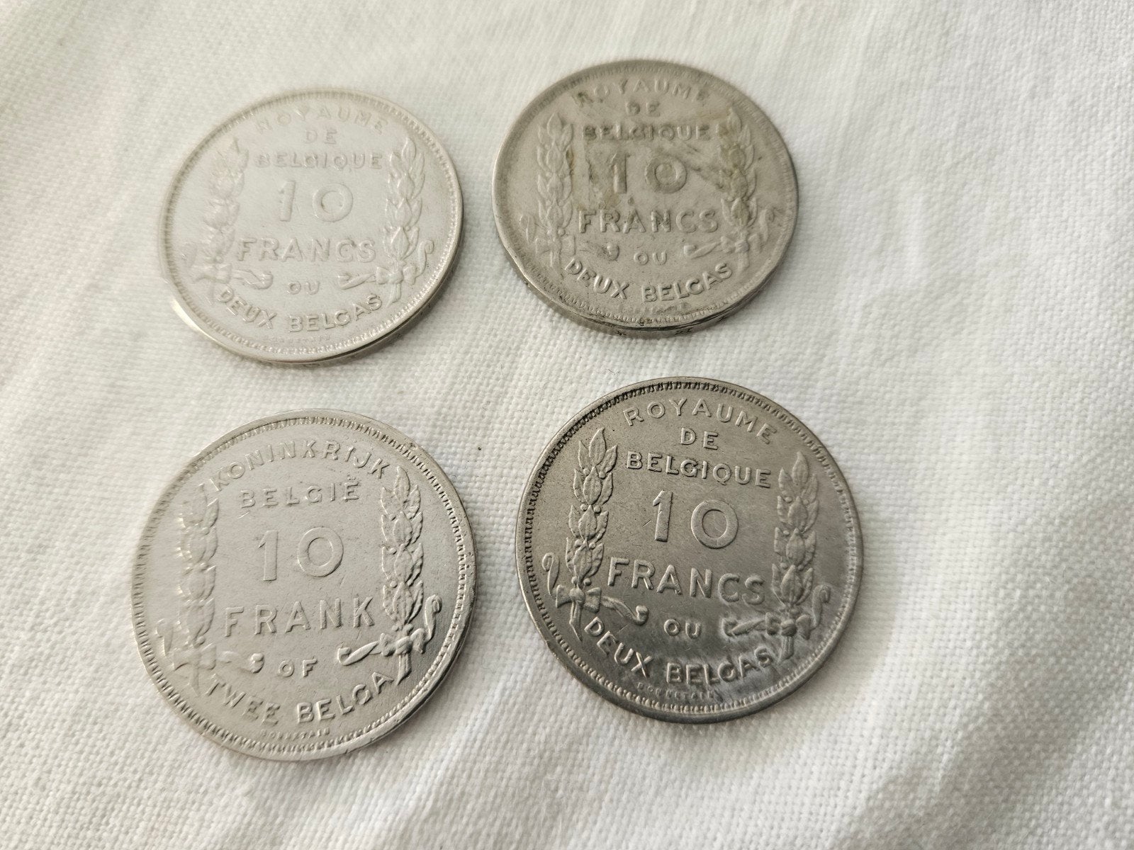 10 francs 1930, 4 pièces, Enlèvement ou Envoi