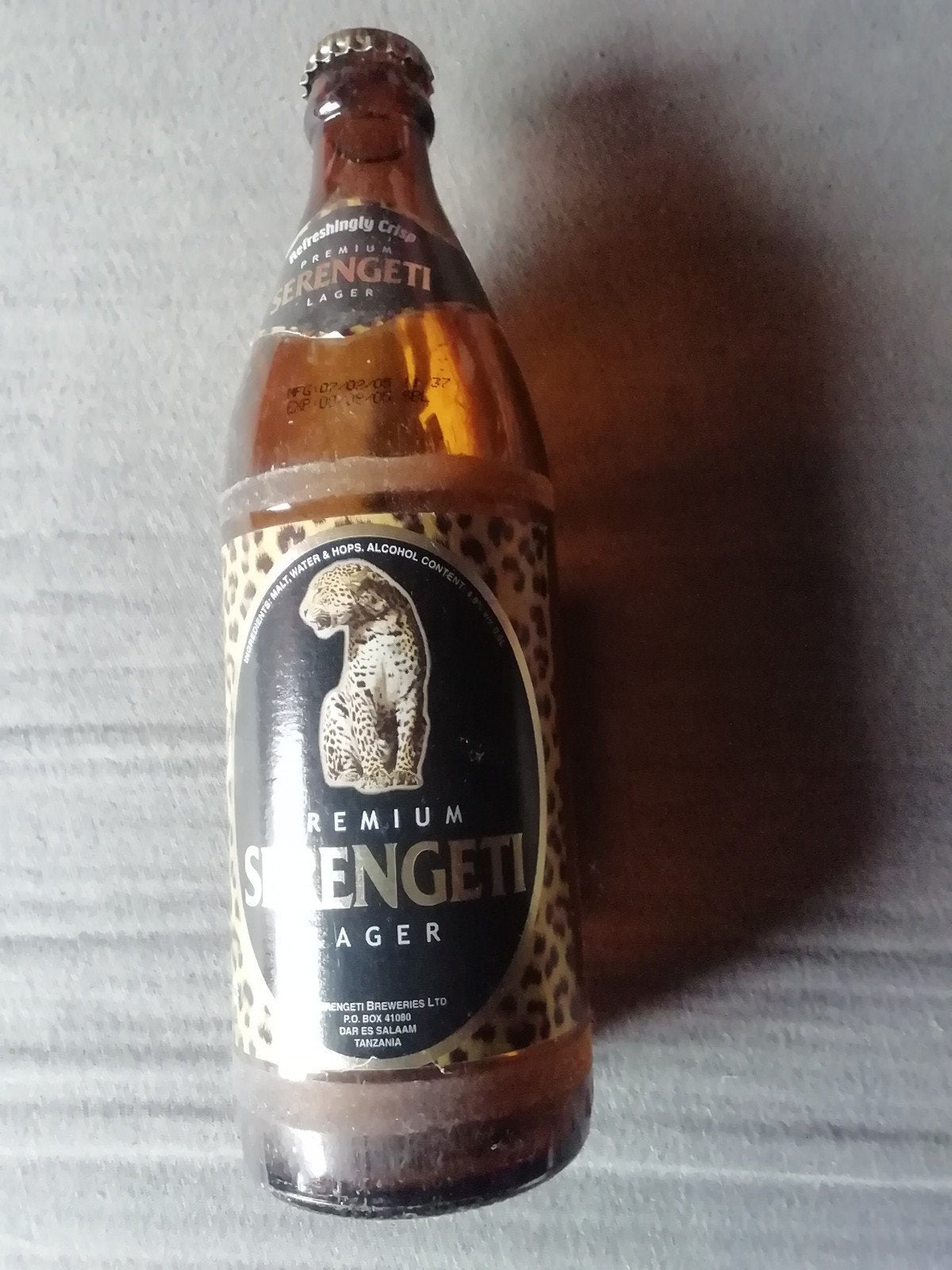 Leeg flesje serengeti, Ophalen