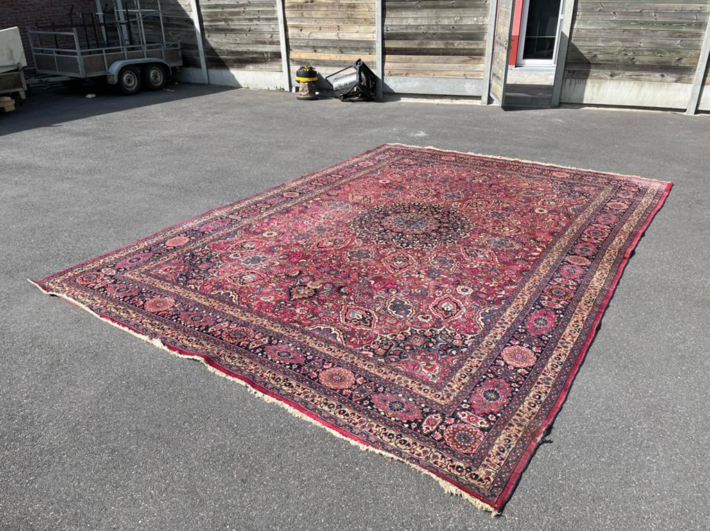 Groot handgeknoopt Perzisch tapijt 4,60m x 3,30m, Maison & Meubles, Ameublement | Tapis & Moquettes, Rouge, 200 cm ou plus, 200 cm ou plus