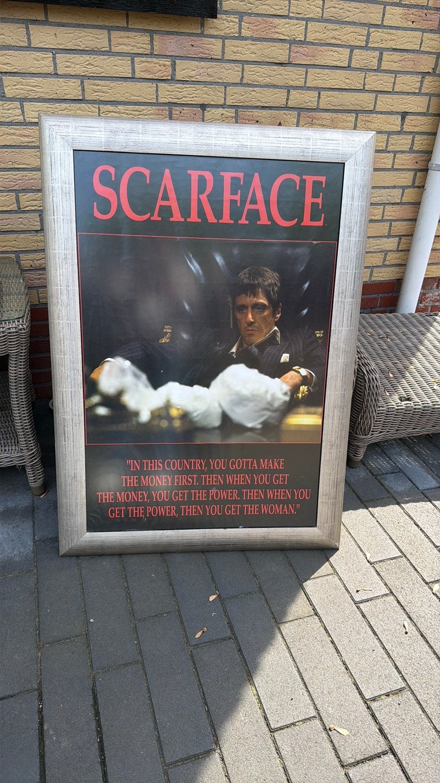 Poster Scarface in lijst, Verzamelen, Ophalen