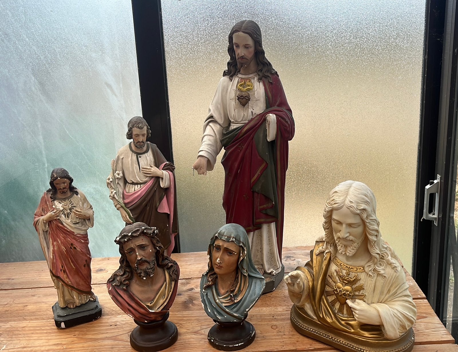 Religieuzw gipsen beelden, Antiek en Kunst, Antiek | Religieuze voorwerpen, Ophalen