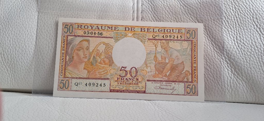 50 francs Trésor 1956 - Unc, Timbres & Monnaies, Envoi, Billets en vrac