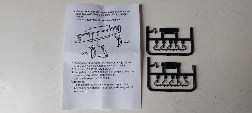 SNCB/MBS AANVULLENDE SET VOOR LOCO 55 EN 1800CFL, Hobby en Vrije tijd, Modeltreinen | H0, Treinset, Verzenden, Gelijkstroom of Wisselstroom
