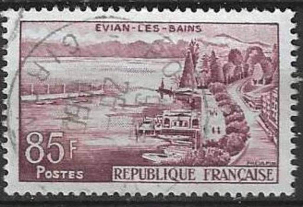 Frankrijk 1959 - Yvert 1193 - Toerisme - Evian-les-Bains(ST), Verzenden, Gestempeld