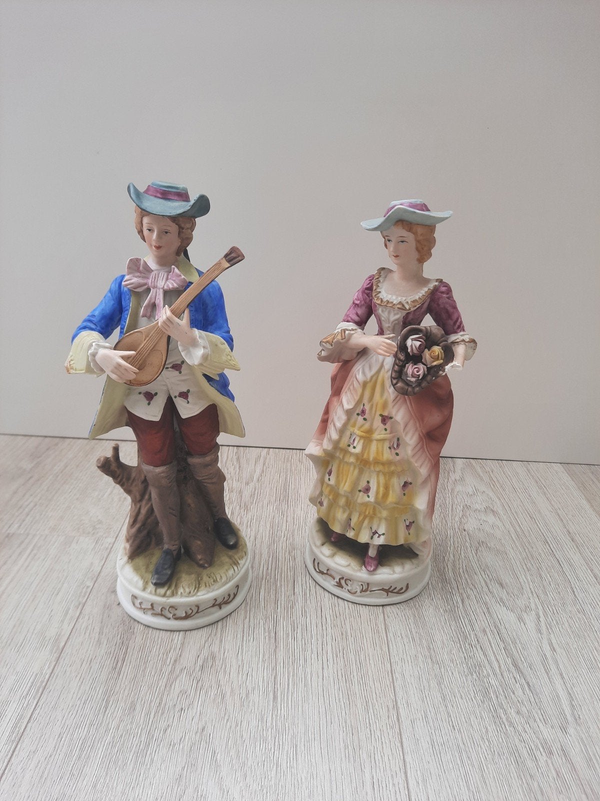 Vintage porseleinen koppel – 25 cm hoog, Enlèvement ou Envoi, Utilisé, Humain