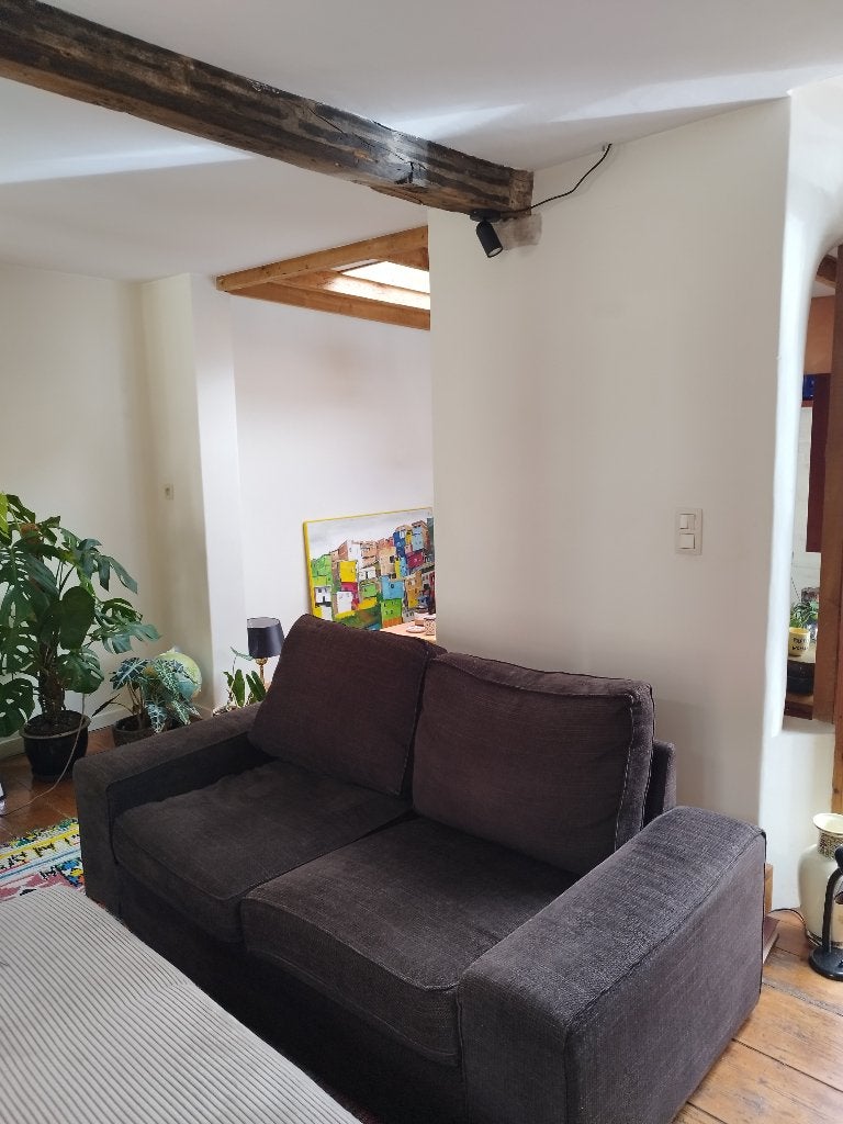 Bruine zetel Ikea, 75 à 100 cm, Enlèvement, Utilisé, Deux personnes