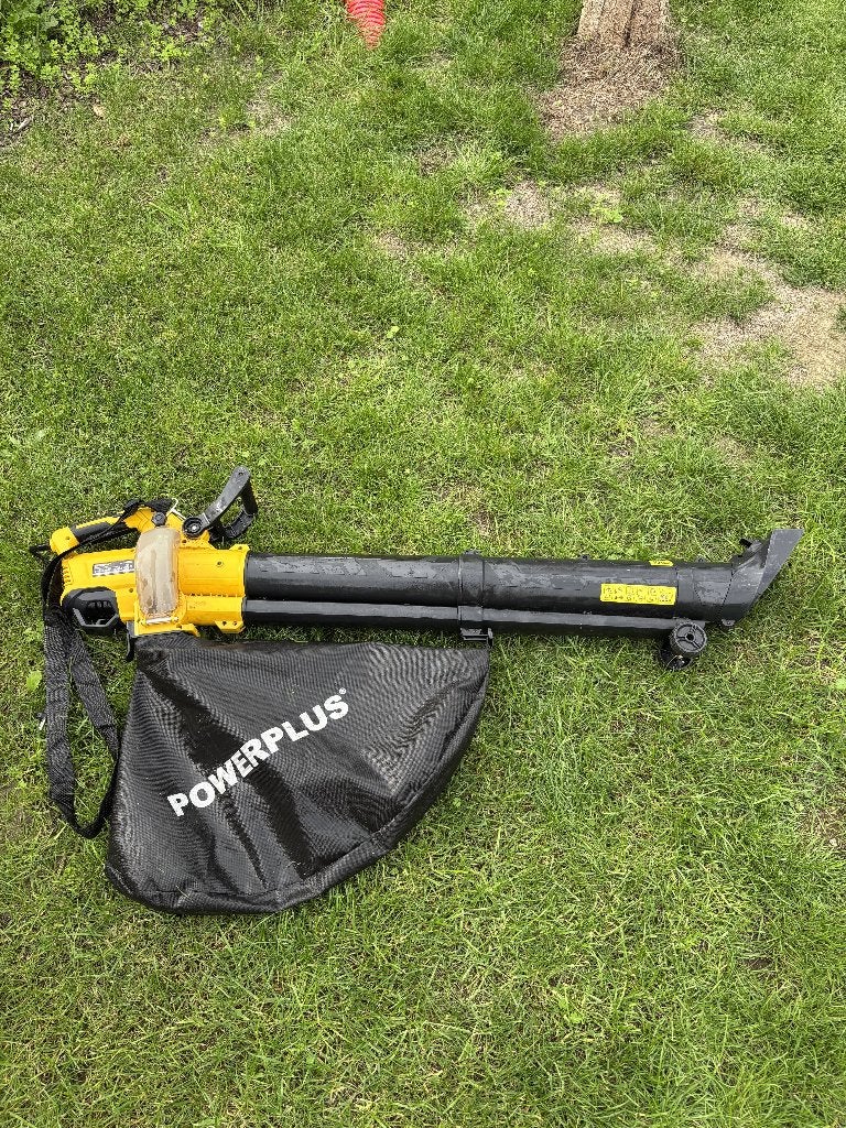 Bladblazer / Bladzuiger powerplus, Tuin en Terras, Gebruikt, Handgedragen, Ophalen of Verzenden, Met opvangzak