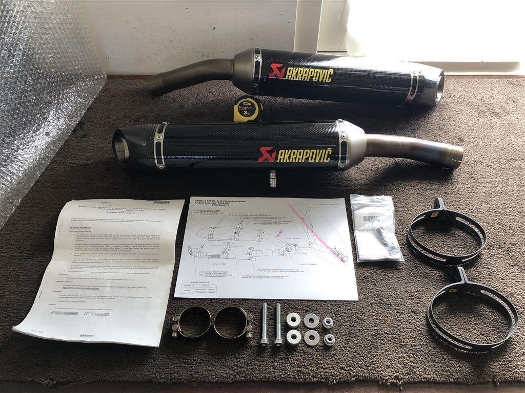 Akrapovic Hexagonal uitlaten Yamaha YZF-R1 YZFR1 R1 07 08, Motoren, Onderdelen | Yamaha, Verzenden, Gebruikt