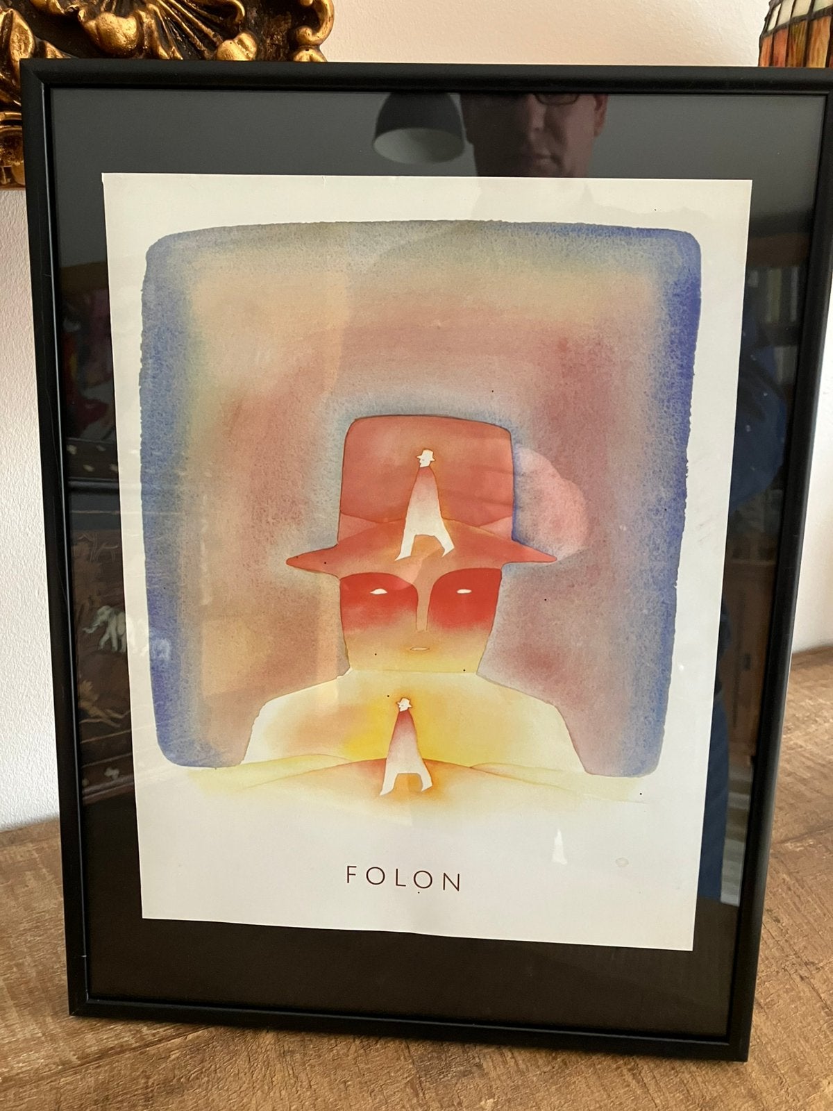 Folon Prent in kader, Antiek en Kunst, Ophalen of Verzenden