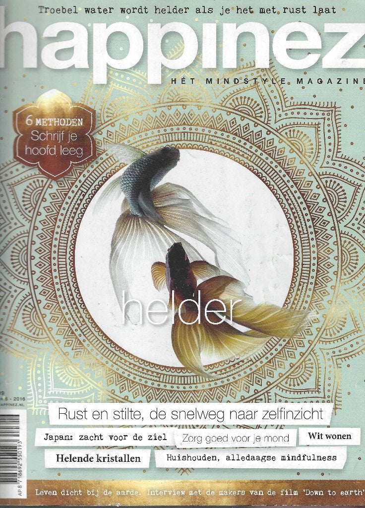 Happinez - Nr. 6 - Jaargang 2016 -, Livres, Enlèvement, Utilisé, Corps et Esprit