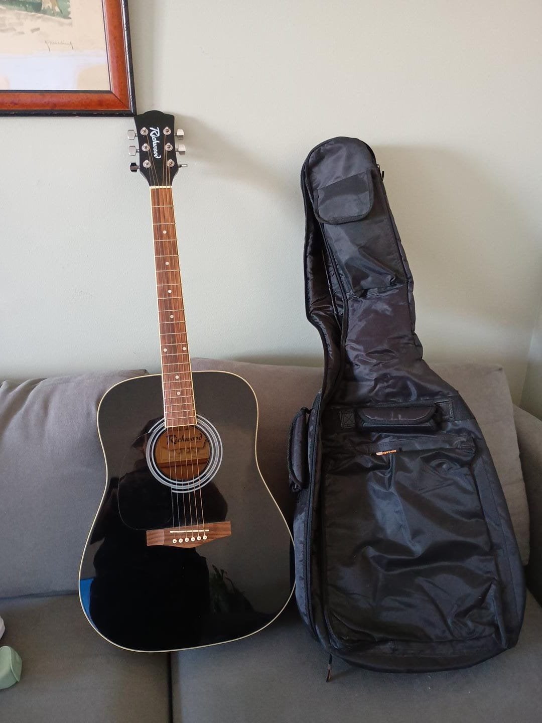 Richwood RD-12L-BK Artist Series - linkshandige gitaar, Ophalen, Gebruikt, Western- of Steelstringgitaar