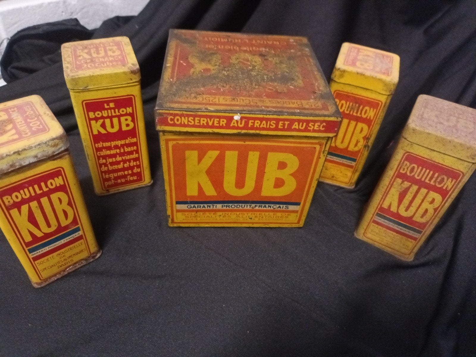 Prachtige set vintage blikken Bouillon KUB (5-delig) – Broca, Collections, Enlèvement ou Envoi