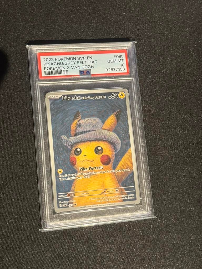 Pikachu x Van Gogh PSA10, Hobby en Vrije tijd, Verzamelkaartspellen | Pokémon, Ophalen of Verzenden, Zo goed als nieuw