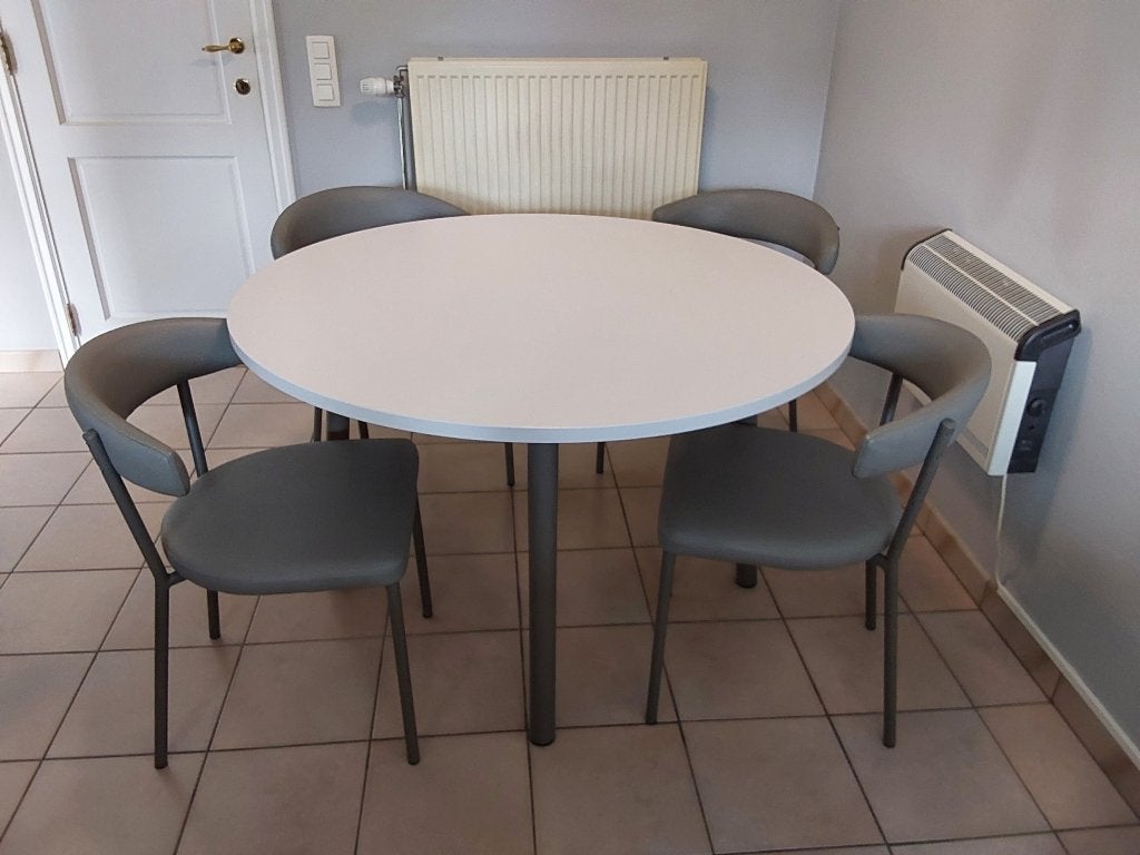 Tafel en 4 stoelen, Ophalen, Rond, Modern, Vier personen