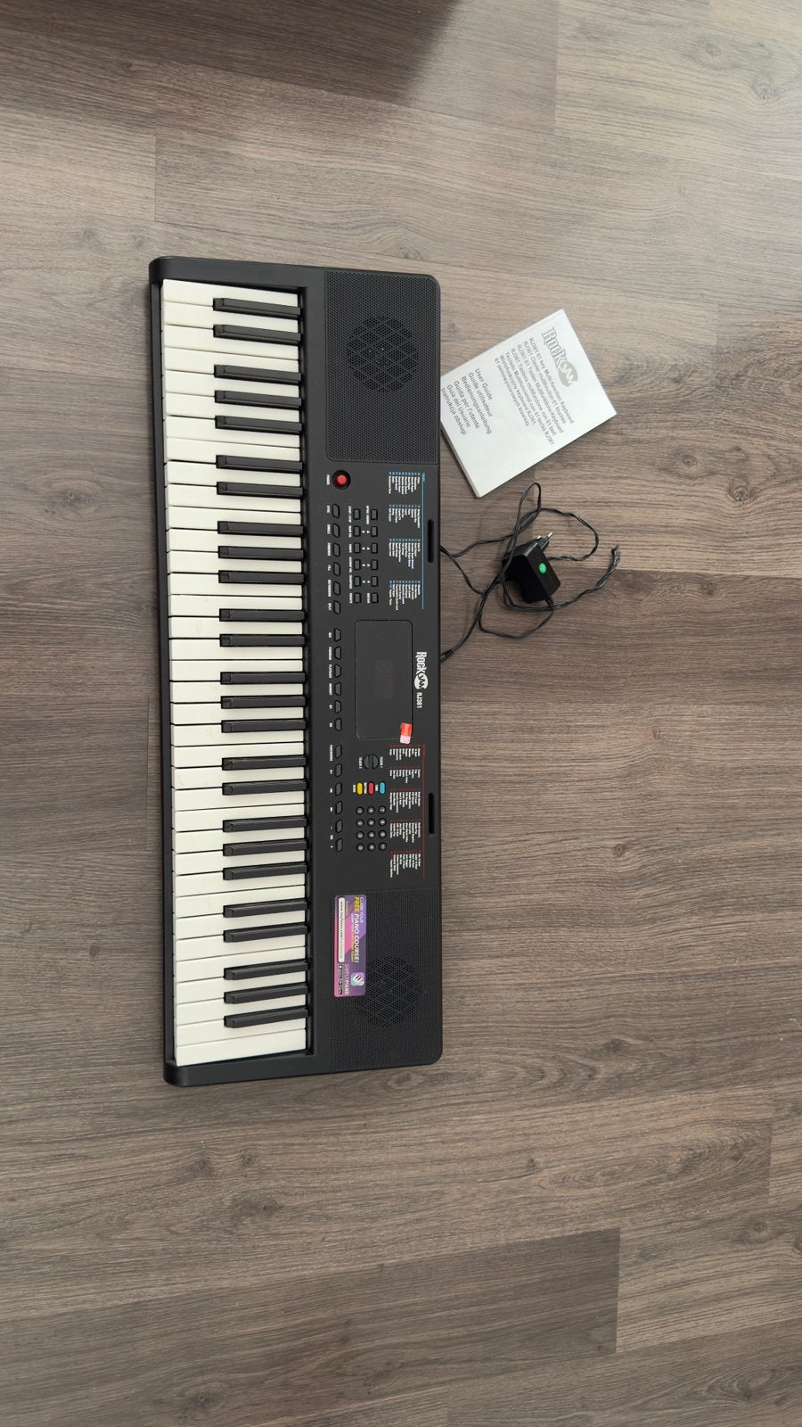 Clavier piano Rockjam RJ361 61 touches + adaptateur, Musique & Instruments, Enlèvement ou Envoi, Comme neuf, 61 touches