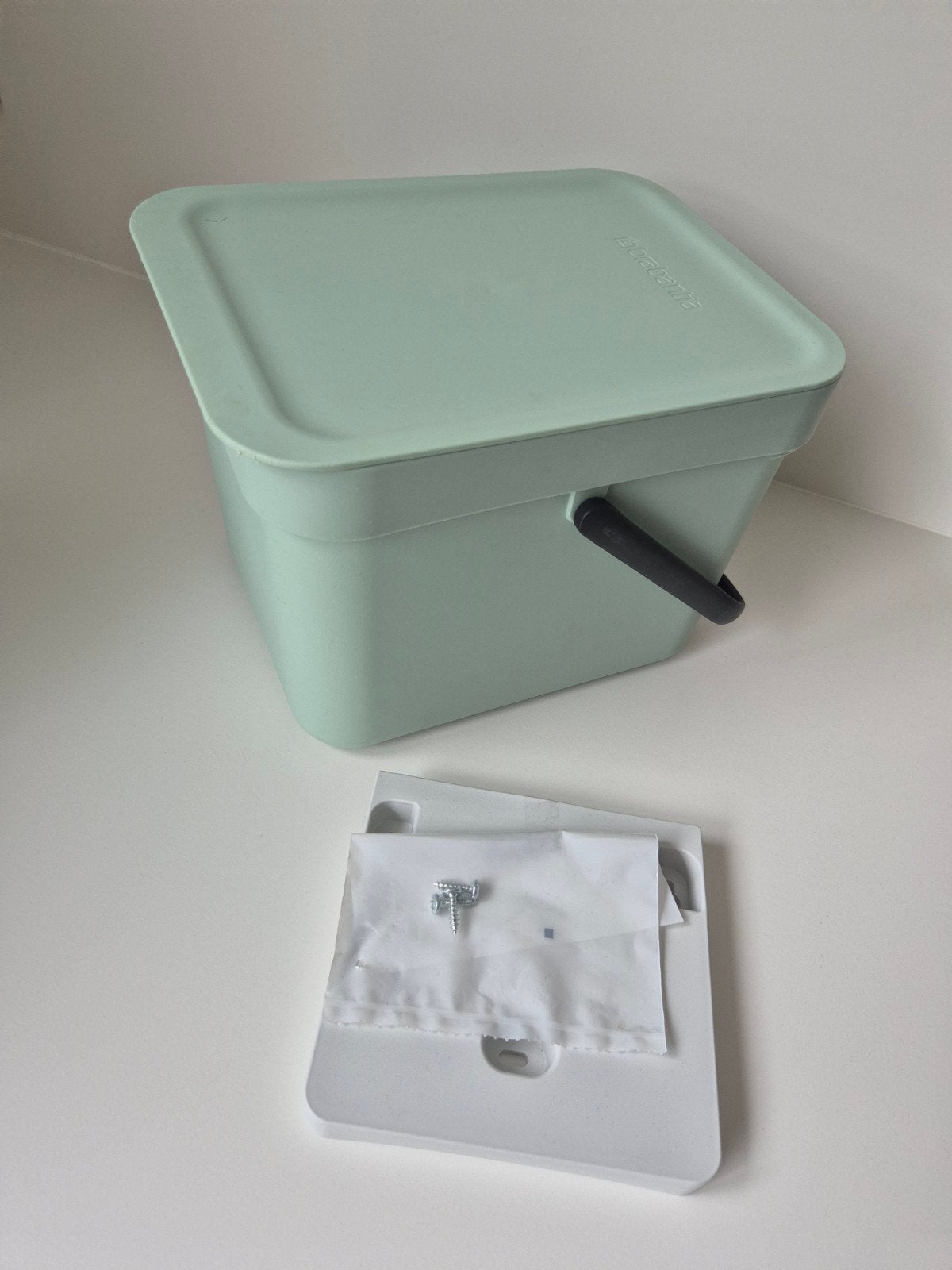 Brabantia sort & go afvalbak jade green 6 liter, Ophalen, Gebruikt, Kunststof