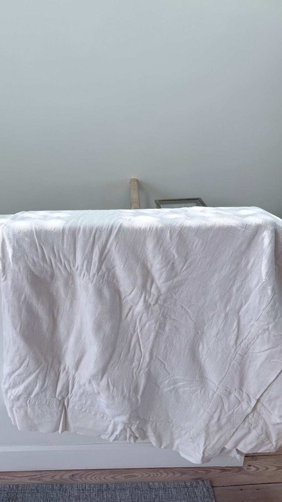 Uniek Ikea bedsprij ecru katoen 150-200 als nieuw., Huis en Inrichting, Slaapkamer | Beddengoed, Ophalen, Zo goed als nieuw, Katoen