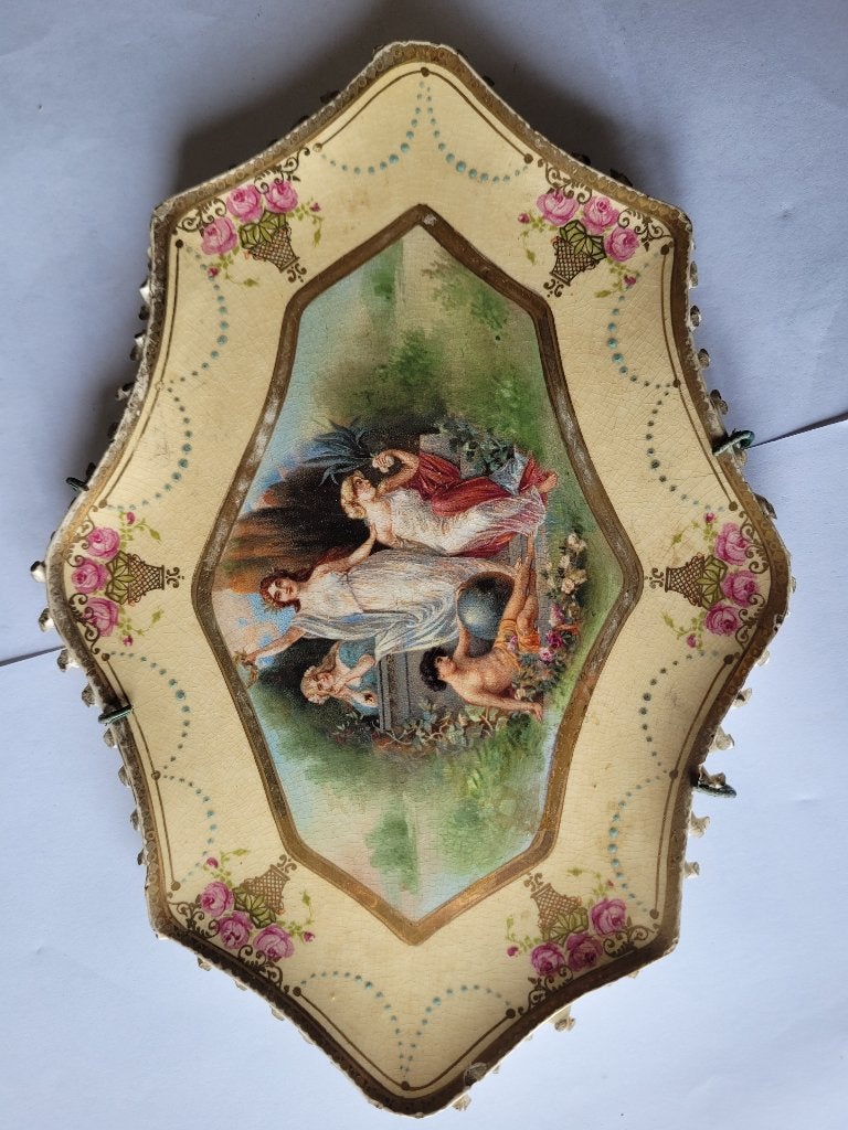 Plat décoratif porcelaine 1865 début 20eme, Antiek en Kunst, Antiek | Porselein, Ophalen of Verzenden