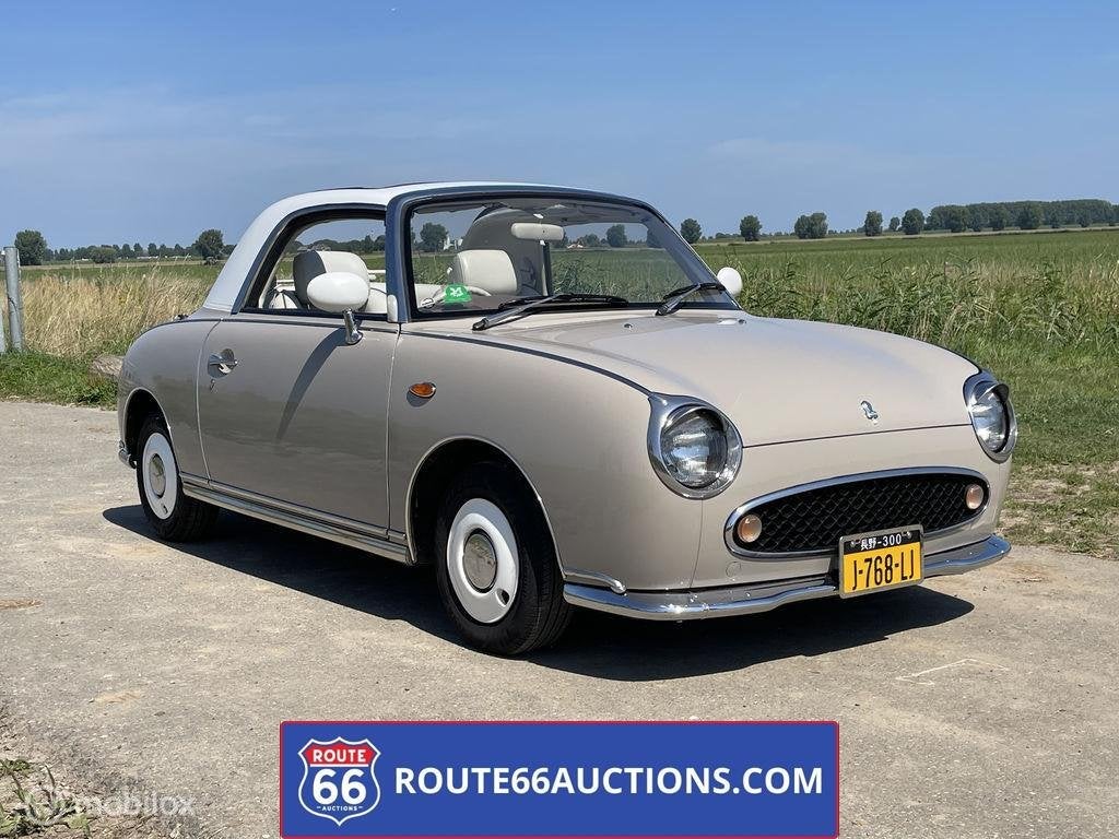 Nissan Figaro | 1991 | Route 66 Auctions, Auto's, Zwart, Bedrijf, Handgeschakeld, Overige carrosserie