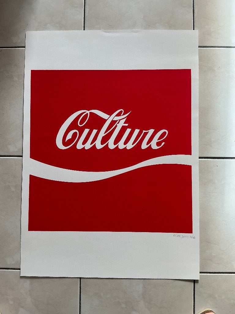 Zeefdruk, „Culture”, Patrice Junius, S/N 30/60, 197272, Ophalen of Verzenden, Zo goed als nieuw, Overige typen