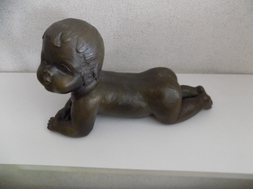 beeldje liggende baby, Antiek en Kunst, Kunst | Beelden en Houtsnijwerken, Ophalen