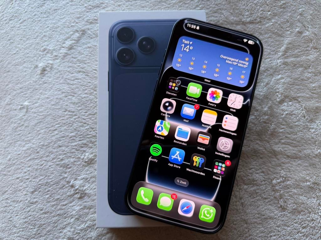 iPhone 17 Pro Max 256 Go-Bleu-Batterie à 100 % avec garantie, Télécoms, Téléphonie mobile | Apple iPhone, 256 GB, Enlèvement ou Envoi