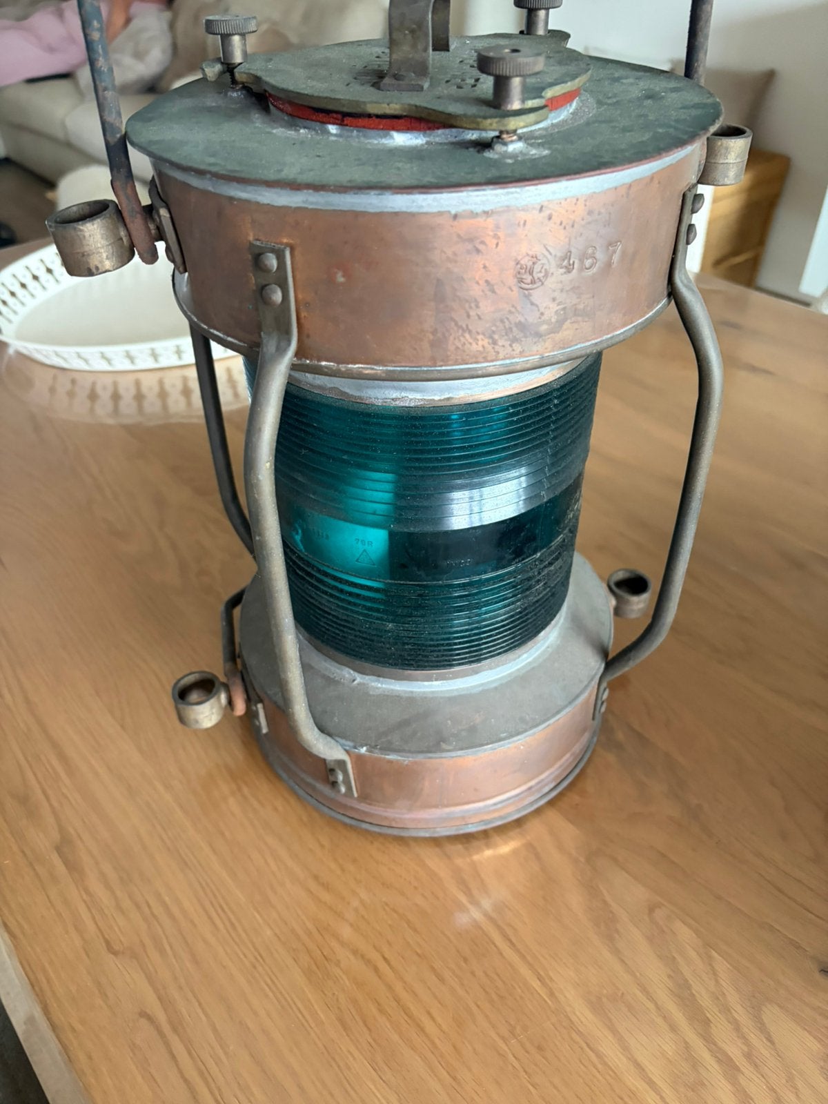 Scheepslamp met documenten, Verzamelen, Ophalen of Verzenden, Gebruikt