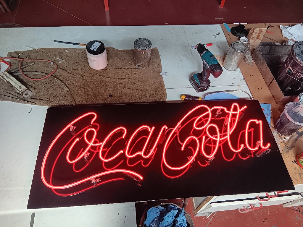 Neon coca cola, Verzamelen, Biermerken, Ophalen, Nieuw, Reclamebord, Plaat of Schild
