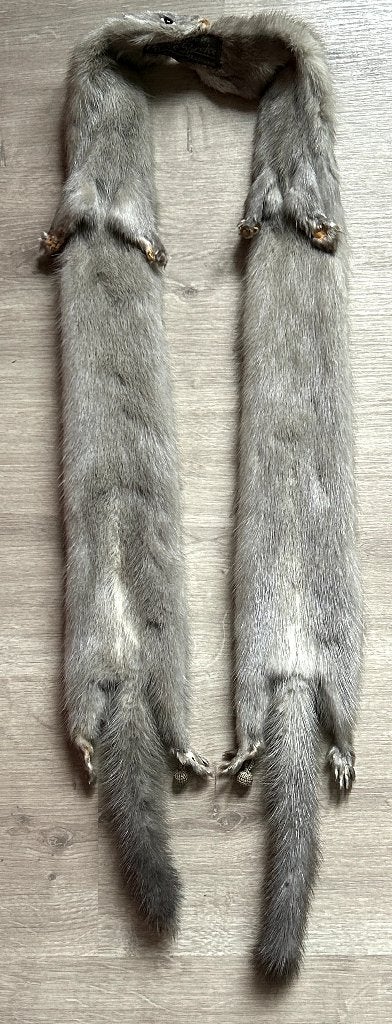 Vintage zilveren sjaal van nertsbont, Kleding | Dames, Maat 38/40 (M), Fourrure Pierre Sterckx, Ophalen of Verzenden, Zo goed als nieuw