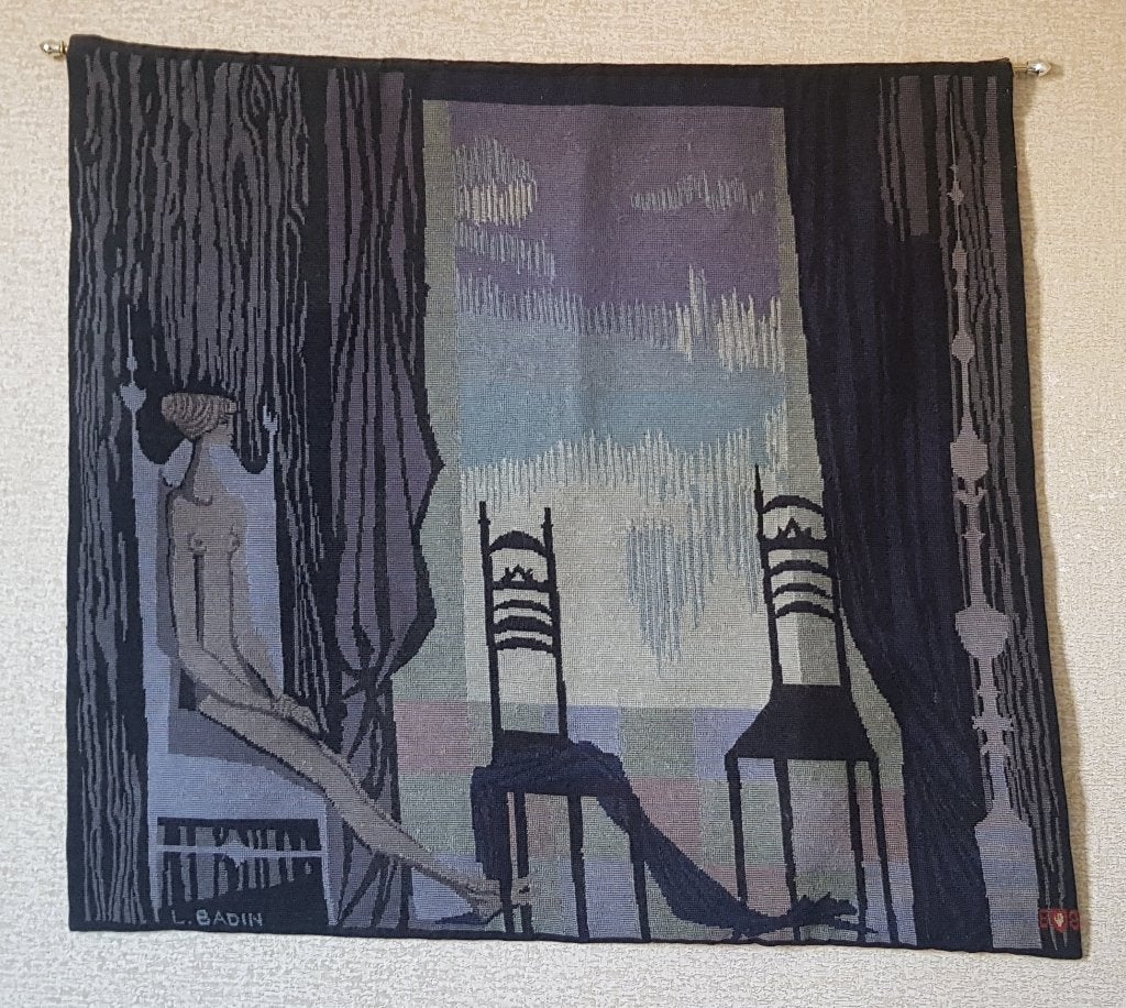 Wandtapijt getekend Liliane Badin, Ophalen