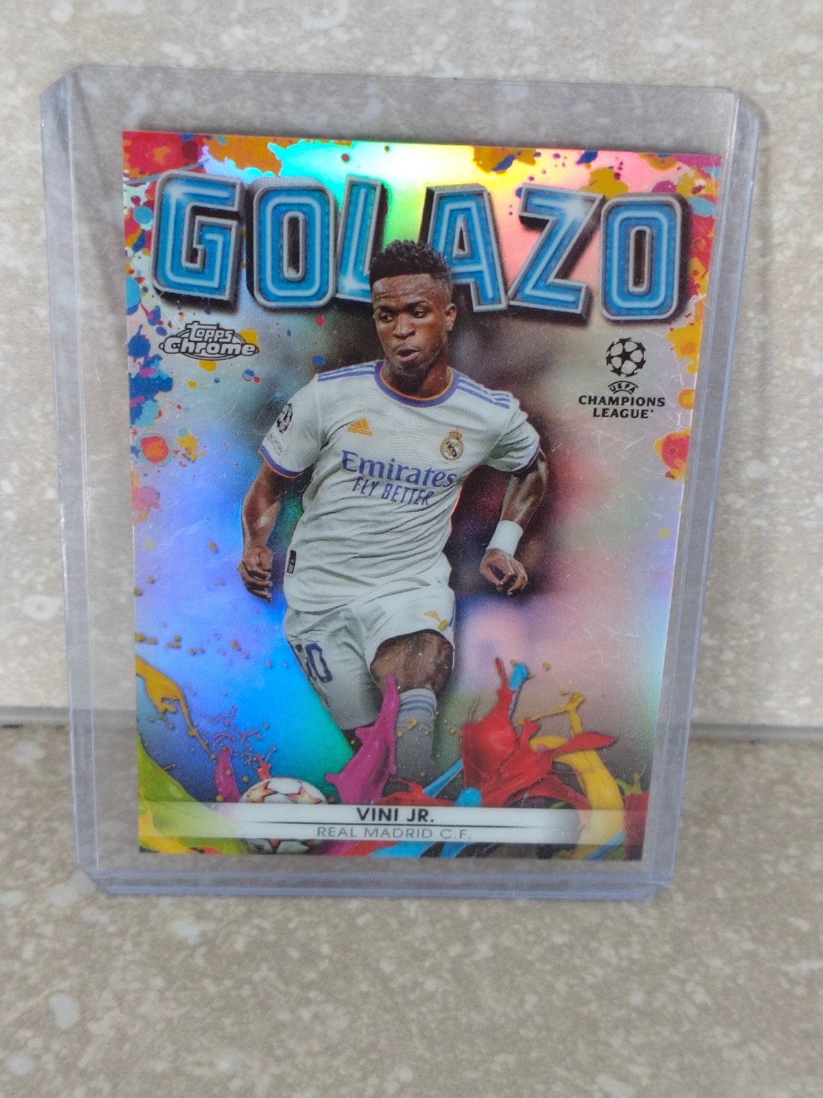 Topps Chrome Golazo kaart Vini Jr Real Madrid, Verzamelen, Ophalen of Verzenden