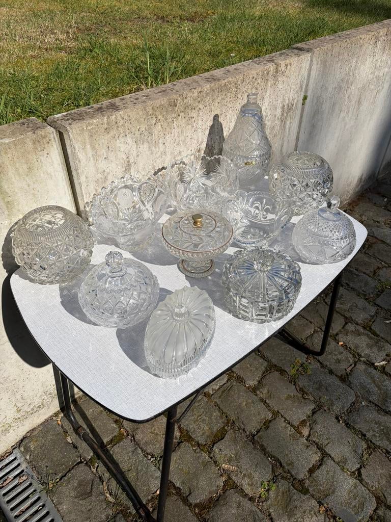 Lot de 11 pièces en cristal, Enlèvement
