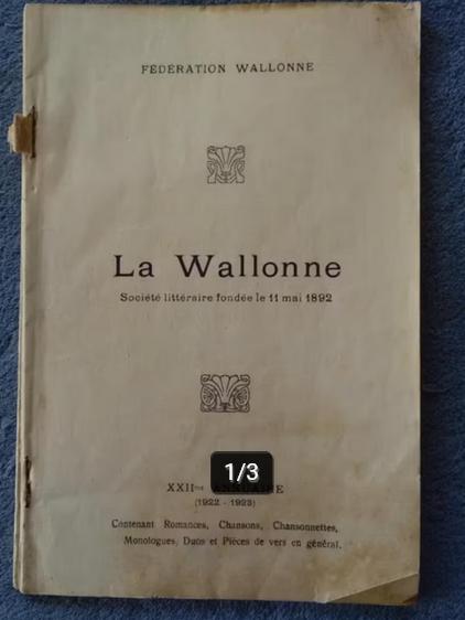 La Wallonne, société littéraire - XXIIme annuaire 1922-1923, Enlèvement ou Envoi, Belgique, Utilisé, Collectif