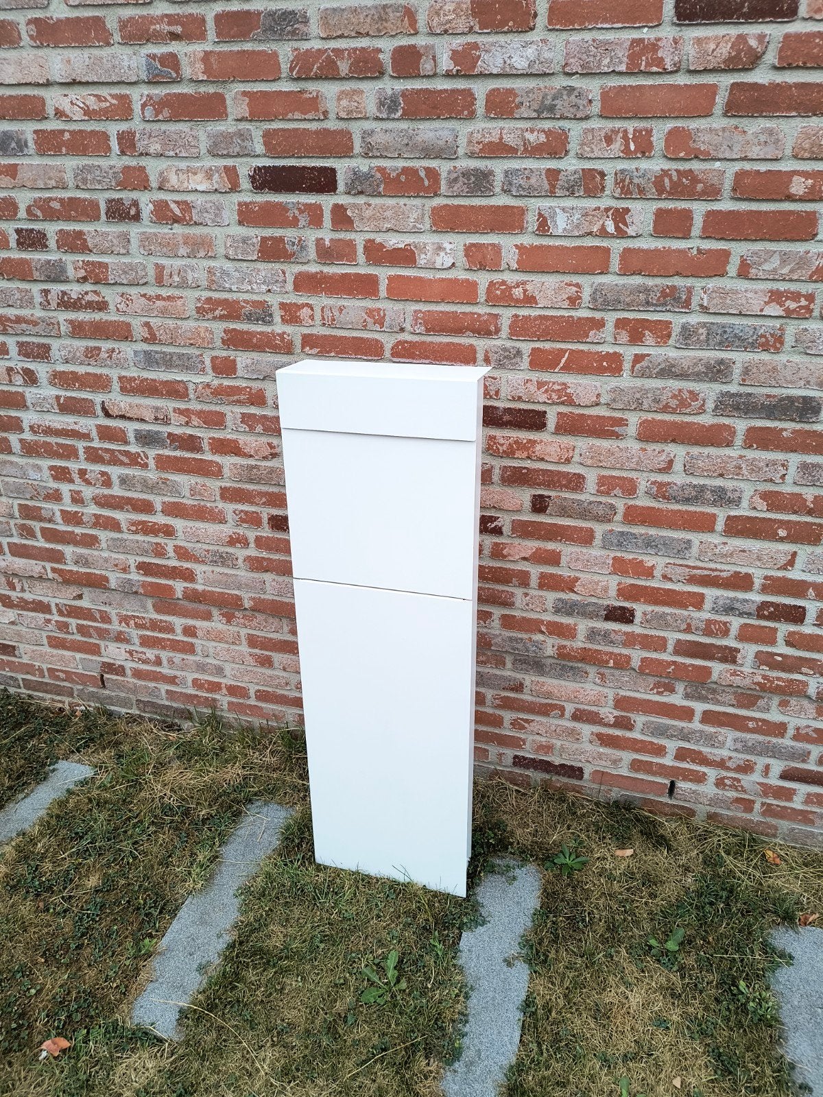 Brievenbus Wit Bravios, Tuin en Terras, Brievenbussen, Ophalen, Nieuw, Staal, Staande brievenbus