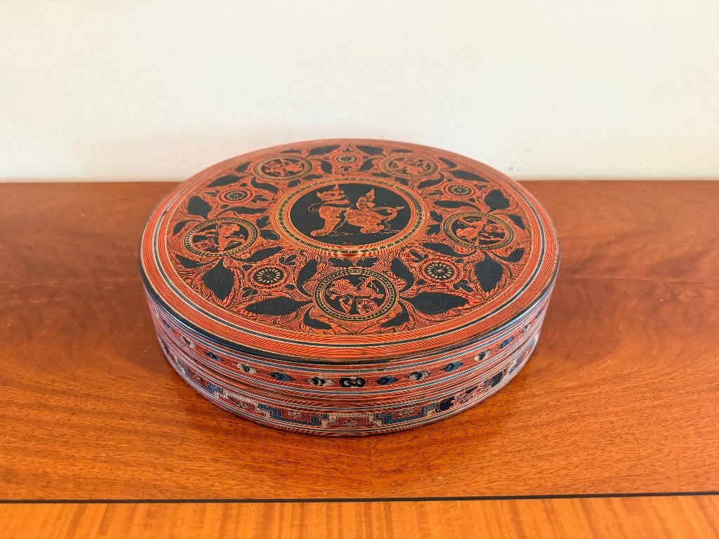 Boîte à bétel du Myanmar/Boîte en laque asiatique, Enlèvement ou Envoi