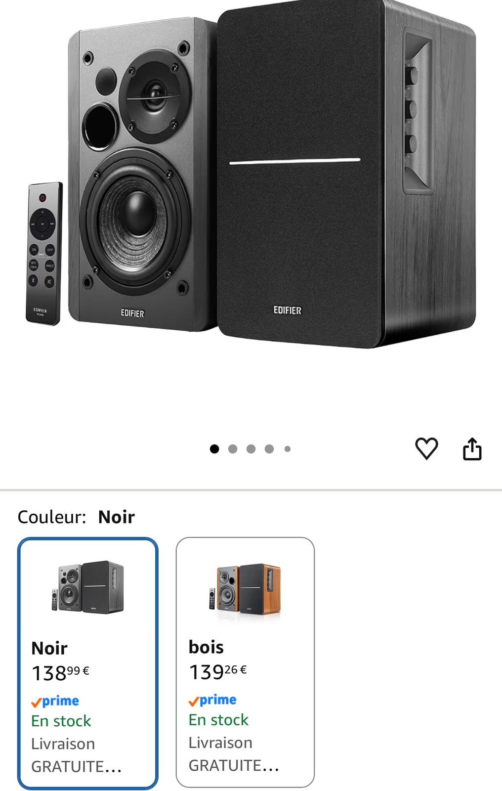Edifier R1280DBs Enceintes bluetooth rca optique etc, Enlèvement ou Envoi, Comme neuf