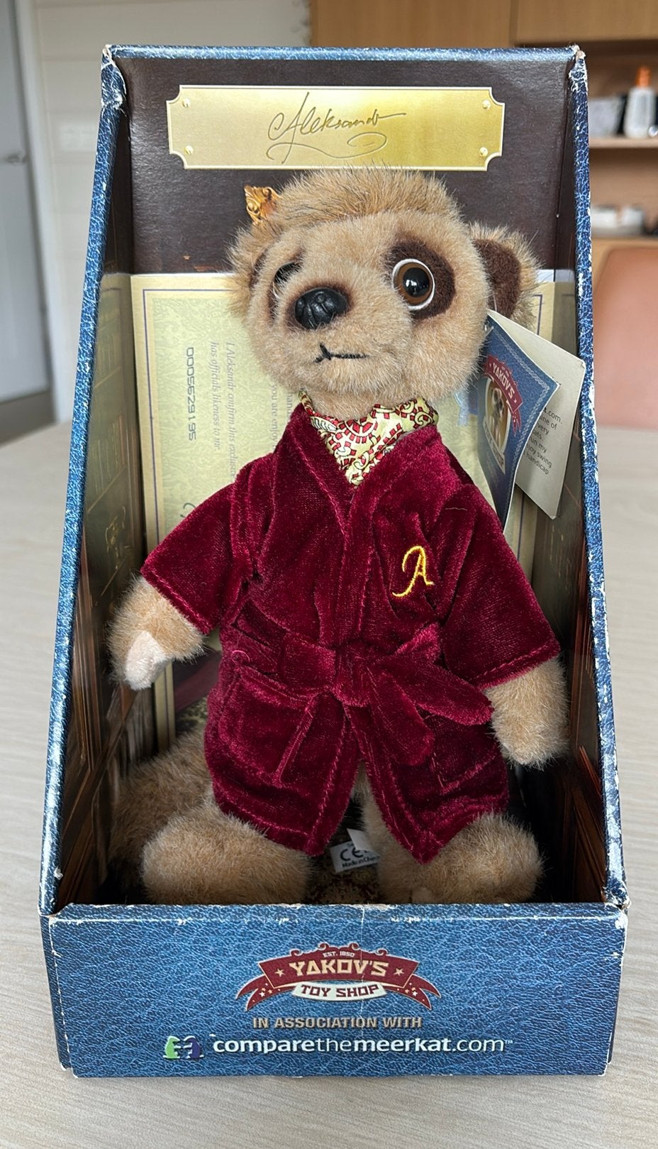 Compare the meerkat - Aleksandr, Verzamelen, Poppen, Ophalen of Verzenden, Zo goed als nieuw