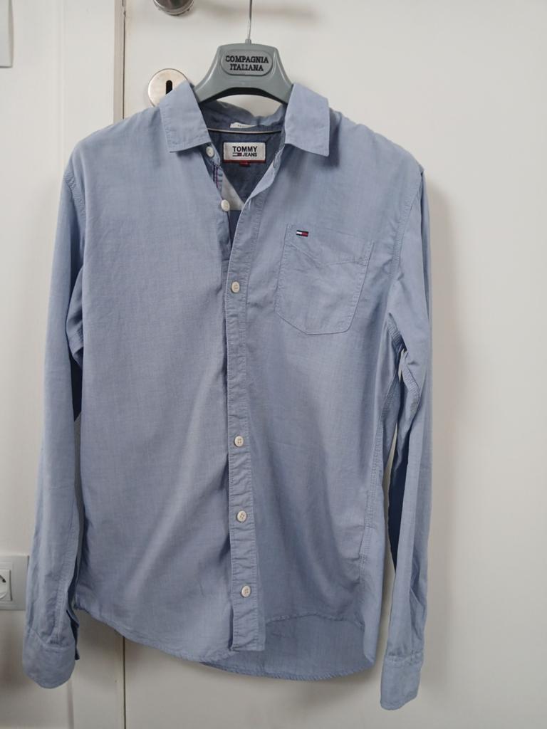 Hemden 2 stuks, Kleding | Heren, Overhemden, Ophalen, Zo goed als nieuw, Blauw, Tommy hilfiger