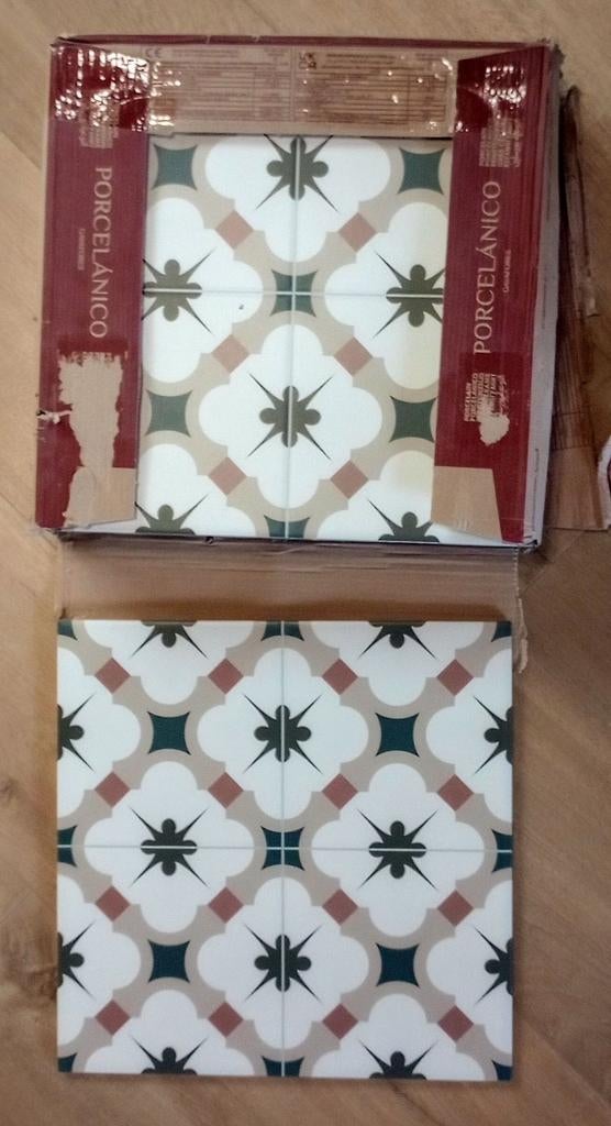 Carrelage motif vintage 6,5m2, Bricolage & Construction, Dalles & Carrelages, Enlèvement