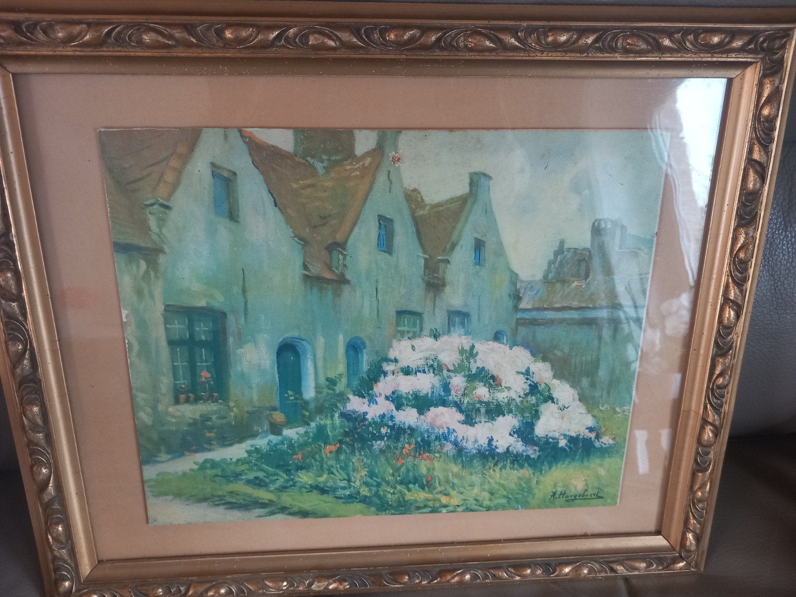 Maison flamande, Enlèvement, Signé