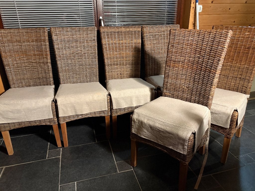 Chaises en osier salle à manger, Enlèvement, Utilisé, Osier ou Rotin, Cinq, Six Chaises ou plus