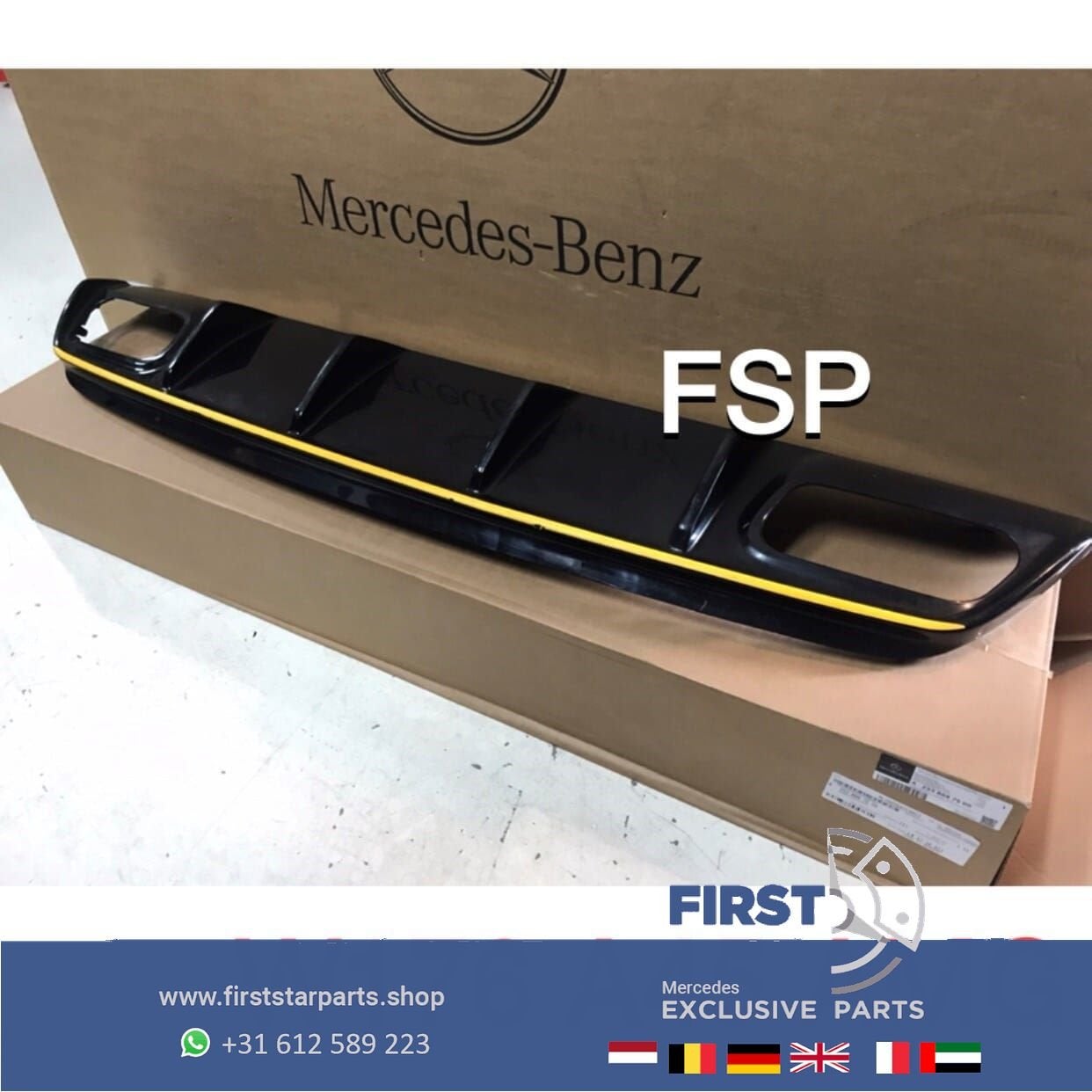 W176 A45 AMG FACELIFT DIFFUSER Mercedes A Klasse 2012-2018 E, Auto-onderdelen, Gebruikt, -, Ophalen of Verzenden, -