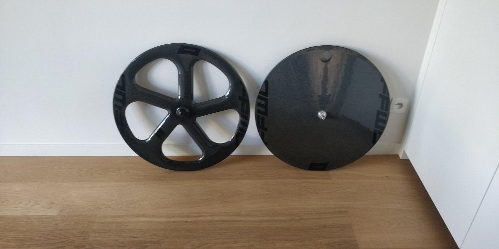 FFWD DISC-T + FIVE-T piste wielen, Fietsen en Brommers, Fietsonderdelen, Carbon, Ophalen, Wiel, FFWD