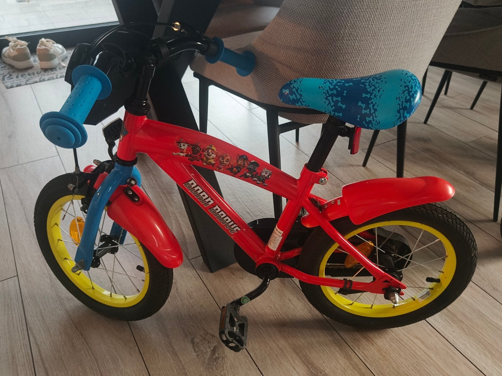 14 Inch Paw Patrol Fiets, Fietsen en Brommers, Ophalen, Zo goed als nieuw, Minder dan 16 inch, Zijwieltjes