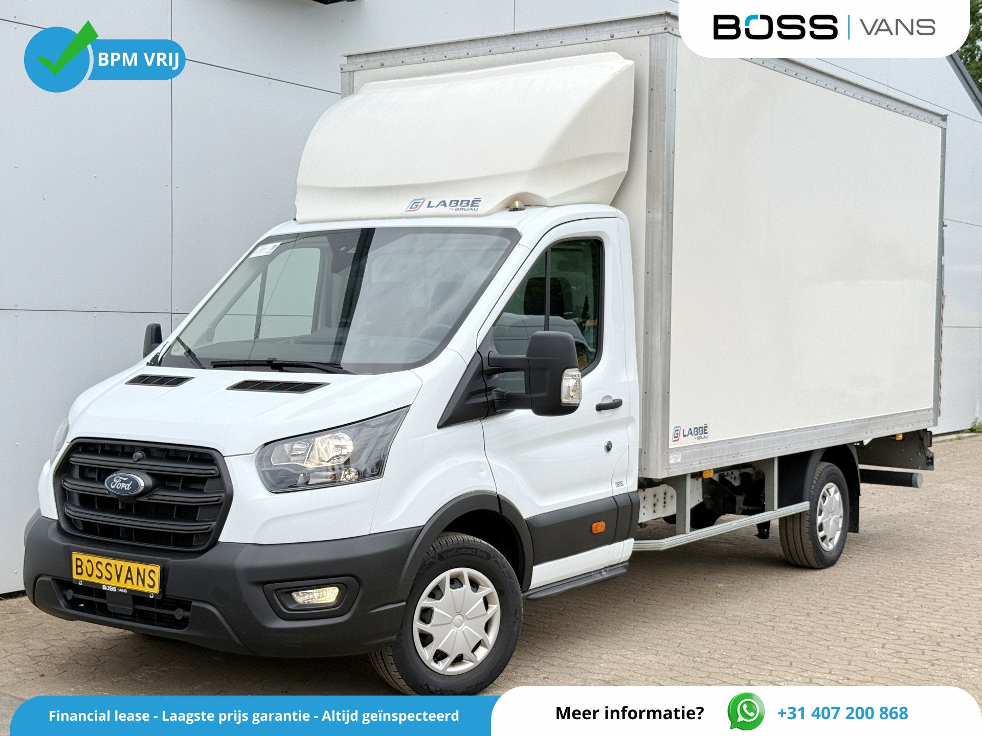 Ford Transit 2.0 TDCI 130PK Laadklep Airco Bakwagen Cruise C, Auto's, Zwart, 4 cilinders, Wit, Ford