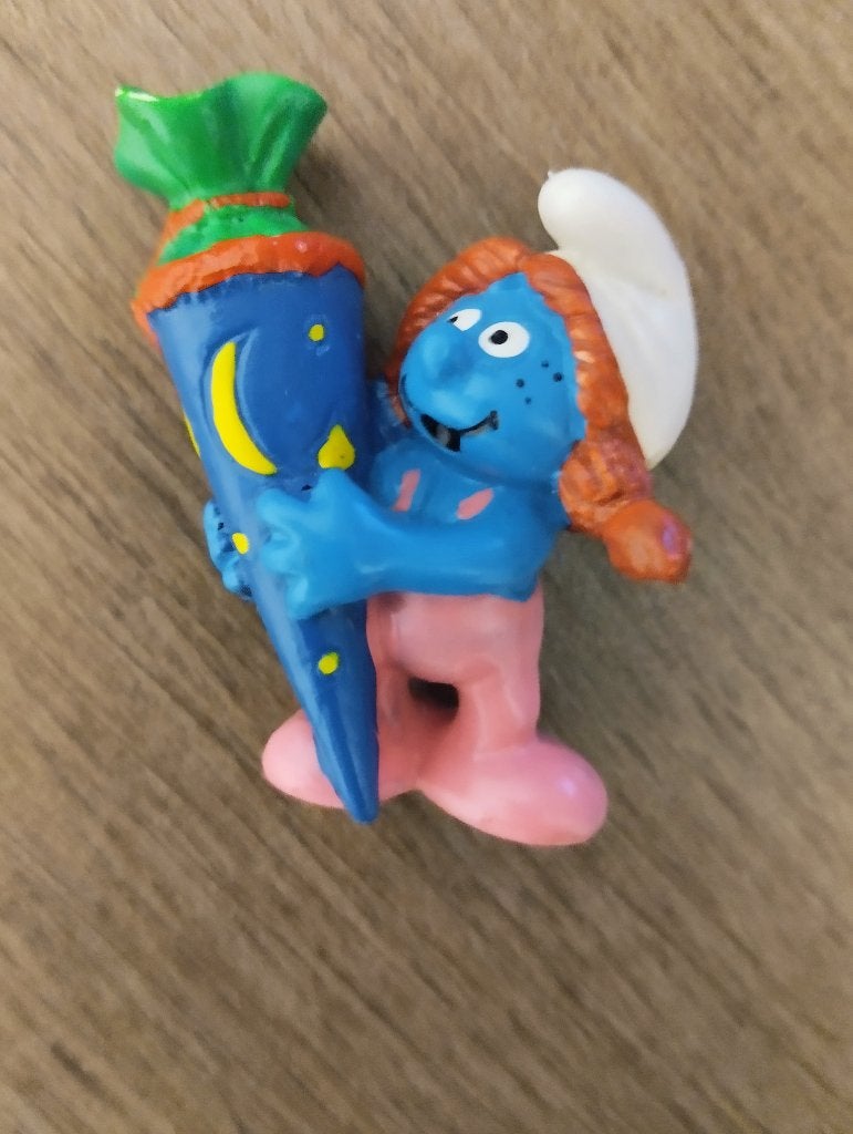 smurf met snoepzak, Verzamelen, Ophalen of Verzenden, Gebruikt, Overige Smurfen, Poppetje, Figuurtje of Knuffel