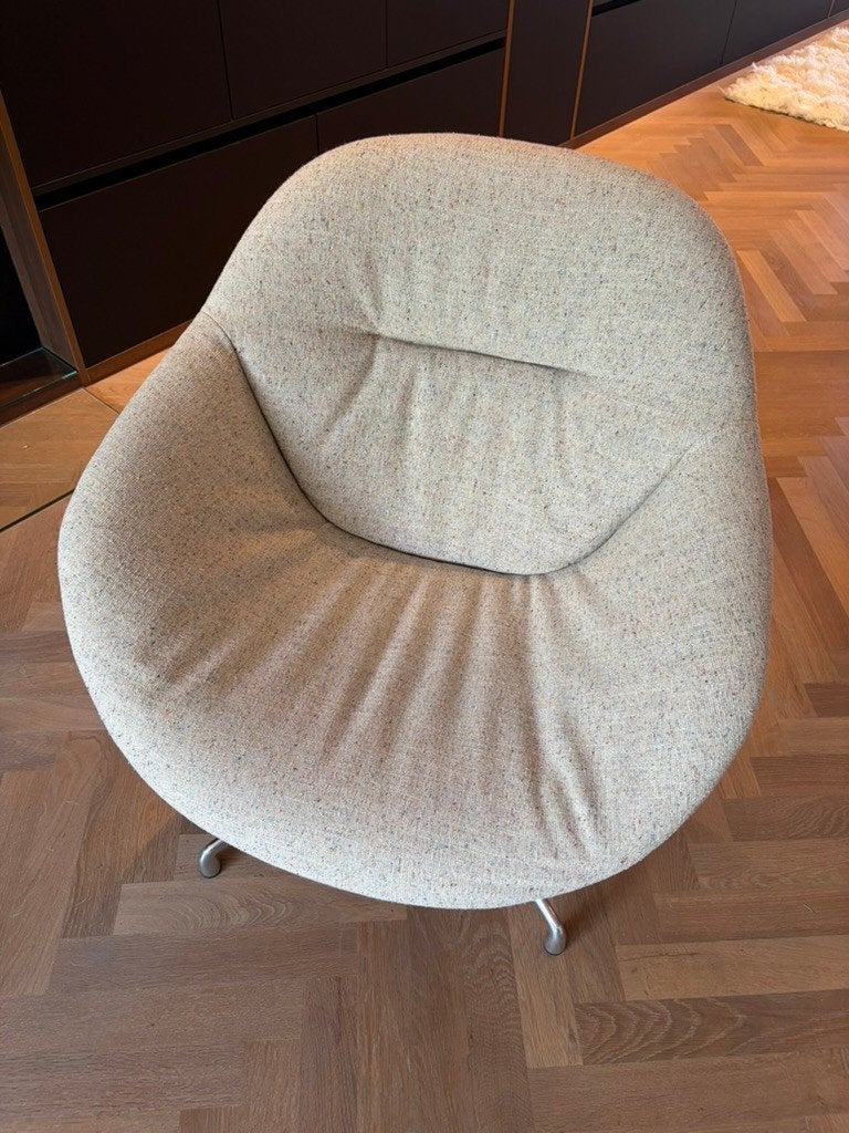 draaibare loungestoel HAY AAL 81 soft bolgheri/chrome, Huis en Inrichting, Ophalen, Eenpersoons, 75 tot 100 cm, Scandinavian